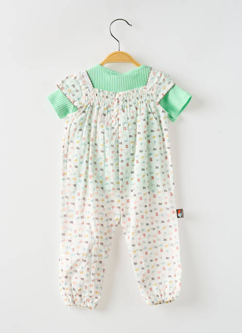 Salopetă-pantalon alb BOBOLI fată