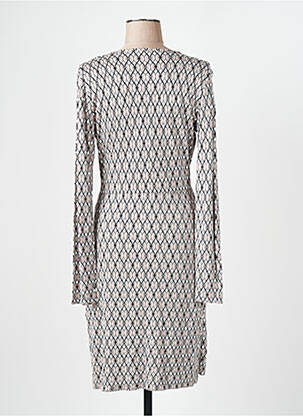 Rochie midi imprimeu fantezie mâneci lungi gri GERRY WEBER femeie