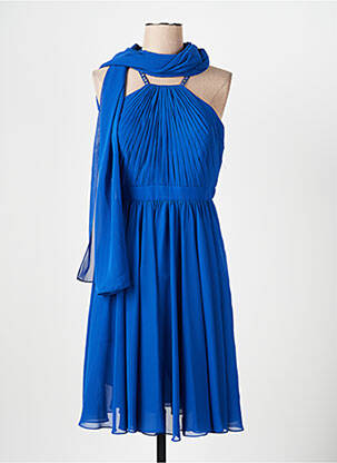 Rochie midi croială fluidă fără mâneci albastru FASHION NEW YORK femeie