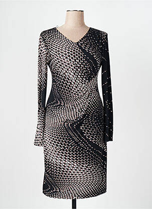 Rochie midi imprimeu fantezie mâneci lungi negru BETTY BARCLAY femeie