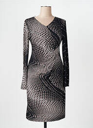 Rochie midi imprimeu fantezie mâneci lungi negru BETTY BARCLAY femeie