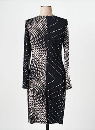 Rochie midi imprimeu fantezie mâneci lungi negru BETTY BARCLAY femeie