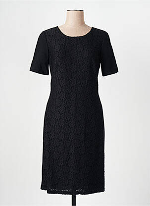 Rochie midi închidere cu fermoar la spate mâneci scurte negru BETTY BARCLAY femeie