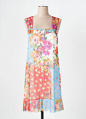 Rochie midi imprimeu floral fără mâneci roșu OLIVIER PHILIPS femeie