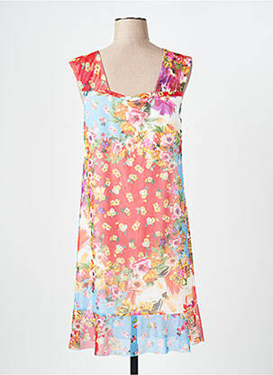 Rochie midi imprimeu floral fără mâneci roșu OLIVIER PHILIPS femeie