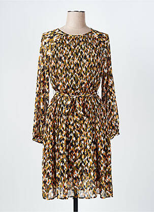 Rochie midi imprimeu fantezie mâneci lungi verde S.OLIVER femeie