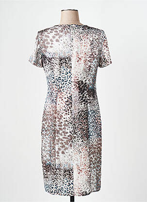 Rochie midi imprimeu fantezie mâneci scurte gri GERRY WEBER femeie