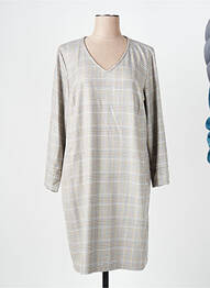 Rochie midi mâneci lungi mâneci lungi gri SIGNE NATURE femeie