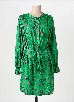Rochie midi imprimeu fantezie mâneci lungi verde RAFAEL TOUS femeie