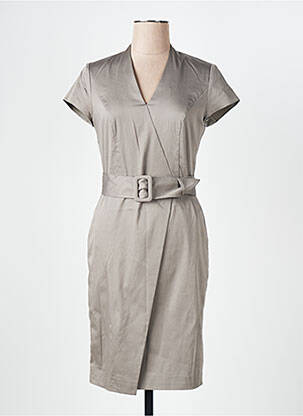 Rochie midi mâneci scurte mâneci scurte gri VERA MONT femeie