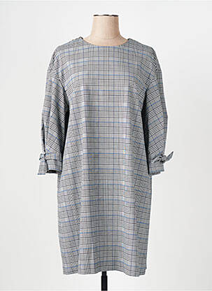 Rochie midi mâneci lungi mâneci lungi gri TOMMY HILFIGER femeie