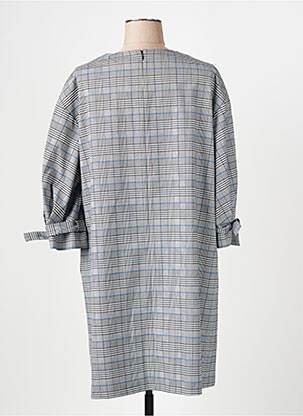 Rochie midi mâneci lungi mâneci lungi gri TOMMY HILFIGER femeie