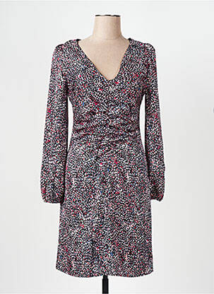 Rochie midi imprimeu fantezie mâneci lungi negru VERA MONT femeie