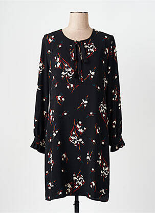 Rochie midi imprimeu fantezie mâneci lungi negru LA FEE MARABOUTEE femeie