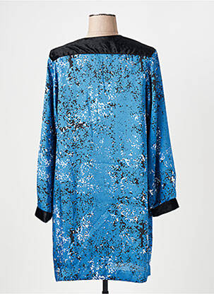 Rochie midi imprimeu fantezie mâneci lungi albastru COP COPINE femeie
