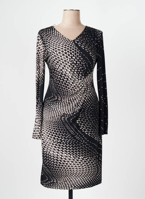 Rochie midi imprimeu fantezie mâneci lungi negru BETTY BARCLAY femme