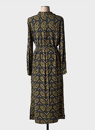 Rochie midi imprimeu fantezie mâneci lungi verde SIGNE NATURE femeie