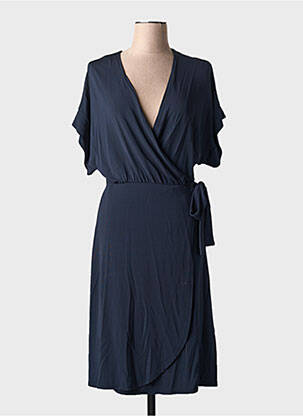 Rochie midi mâneci scurte mâneci scurte albastru LA FEE MARABOUTEE femeie
