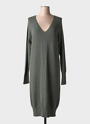 Rochie pulover croială dreaptă mâneci lungi verde LA FEE MARABOUTEE femeie