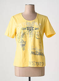 Tricou serigrafie flockată mâneci scurte galben GERRY WEBER femme