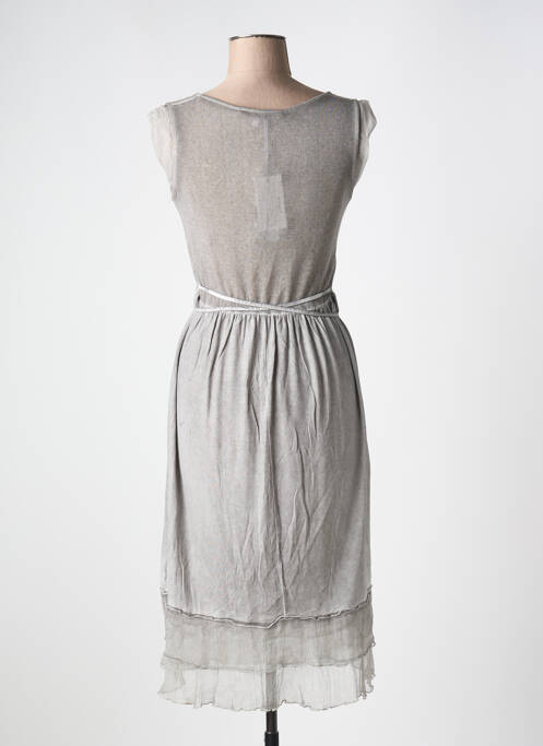 Rochie midi gri LA FEE MARABOUTEE femeie