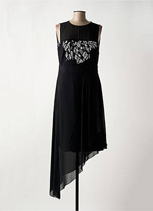 Rochie lungă țesătură crep fără mâneci negru EDAS femeie