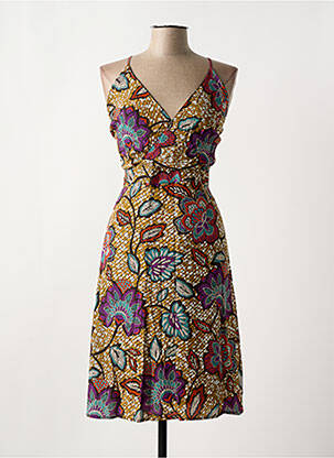 Rochie midi maro LA FEE MARABOUTEE femeie