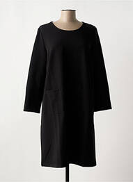 Rochie midi mâneci lungi mâneci lungi negru SIGNE NATURE femme