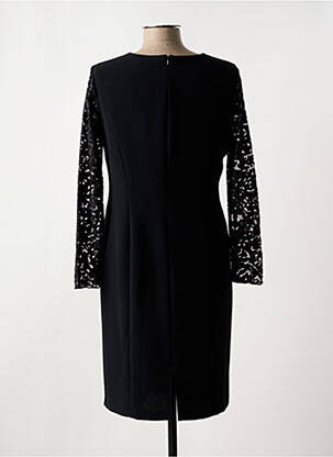 Rochie midi țesătură crep mâneci lungi negru GEVANA femeie