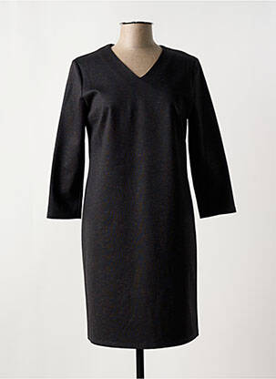 Rochie midi imprimeu fantezie mâneci lungi negru GEVANA femeie