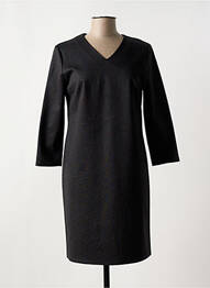 Rochie midi imprimeu fantezie mâneci lungi negru GEVANA femme