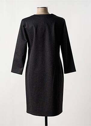 Rochie midi imprimeu fantezie mâneci lungi negru GEVANA femeie