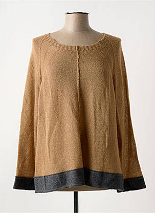 Pulover elasticitate mâneci lungi maro LA FEE MARABOUTEE femeie