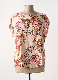 Bluză imprimeu floral mâneci scurte roz STREET ONE femme