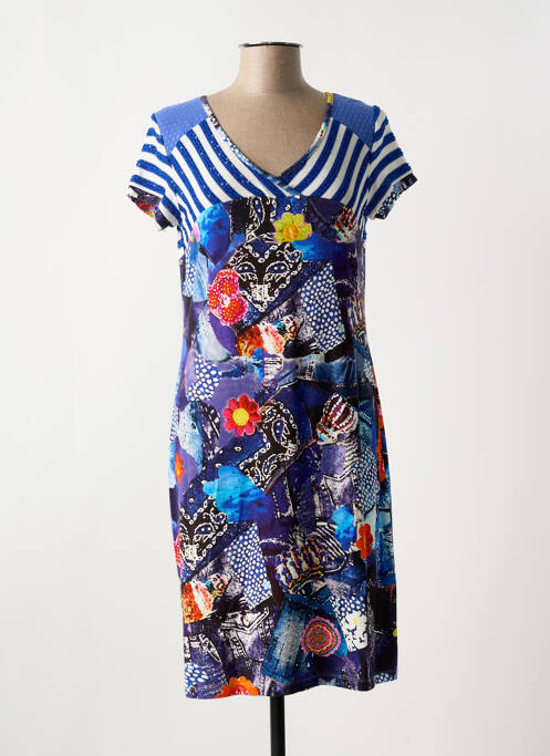 Rochie midi albastru OLIVIER PHILIPS femeie