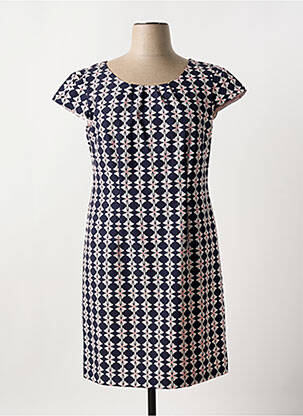 Rochie midi imprimeu fantezie mâneci scurte albastru BETTY BARCLAY femeie