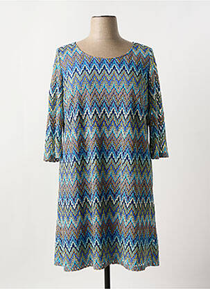 Rochie midi mâneci 3/4 mâneci 3/4 albastru ROBE LEGERE BY VERA MONT femeie
