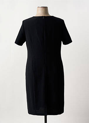 Rochie midi țesătură crep mâneci scurte negru GEVANA femeie
