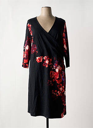 Rochie midi imprimeu floral mâneci lungi negru GERRY WEBER femeie