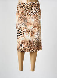 Fustă midi talie cu cleme bej HUCKE WOMAN femme