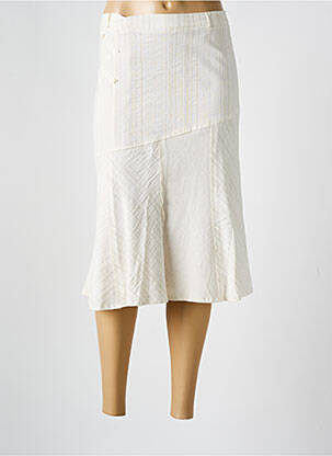 Fustă midi bej MASSY femeie