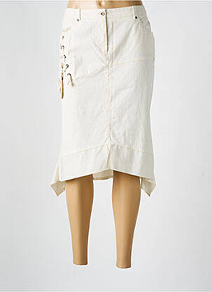 Fustă midi bej EVA KAYAN femeie