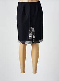 Fustă midi talie cu cleme negru PLAIT-IL ? femeie