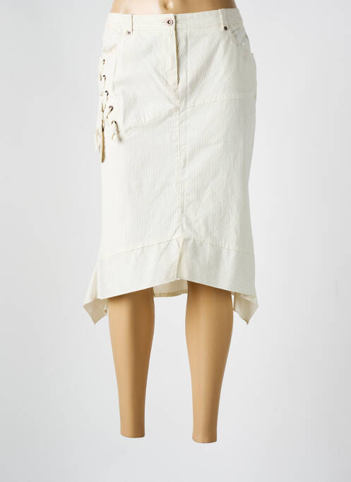 Fustă midi bej EVA KAYAN femeie