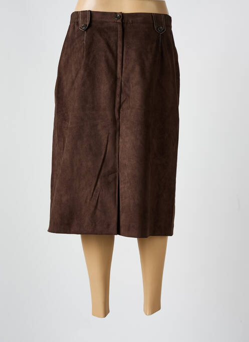 Fustă midi maro PAUL MATIS femeie