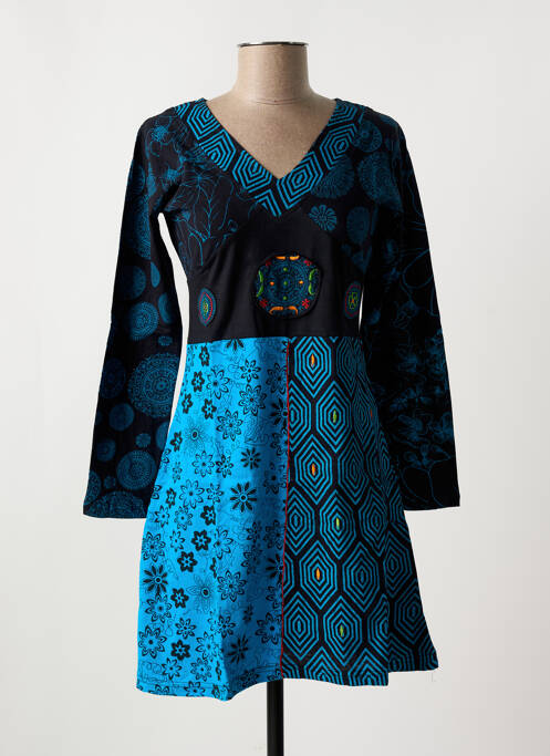 Tunică mâneci lungi albastru COTON DU MONDE femeie