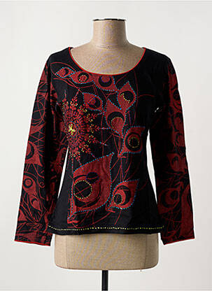 Tricou mâneci lungi mâneci lungi negru COTON DU MONDE femeie