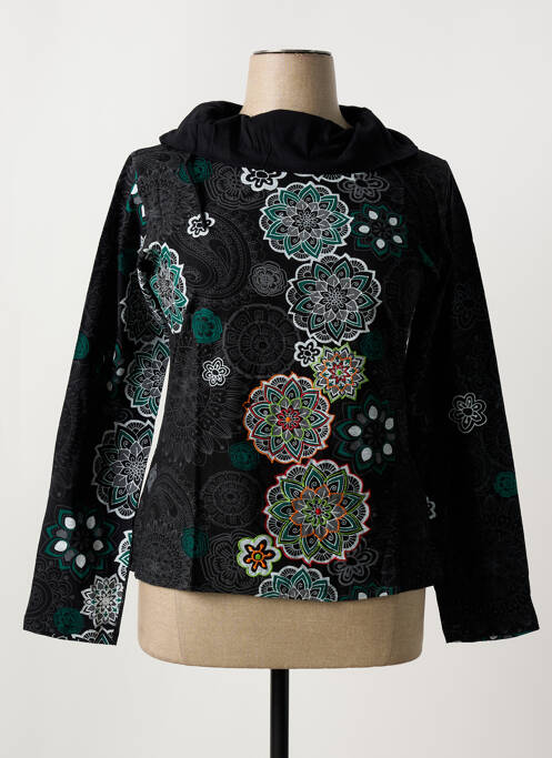 Tricou negru COTON DU MONDE femeie