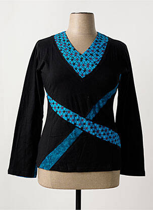 Tricou albastru COTON DU MONDE femeie