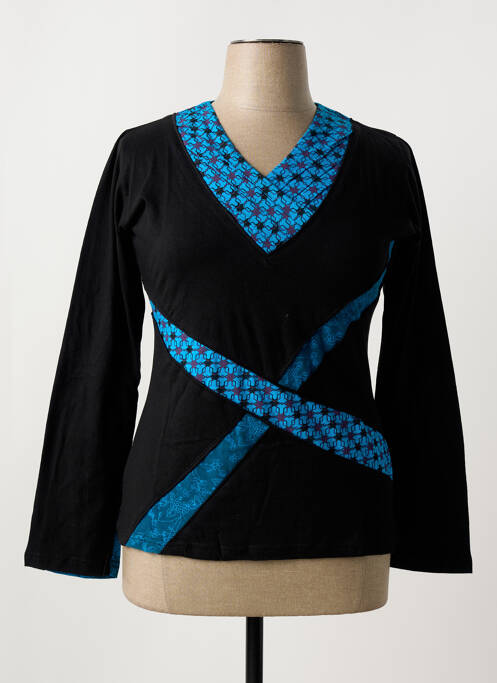 Tricou albastru COTON DU MONDE femeie